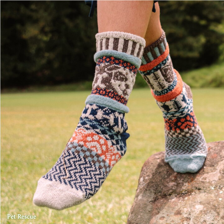 楽天市場 ソルメイトソックス クルーソックス 靴下 ソックス メンズ レディース おしゃれ ギフト 暖かい プレゼント 柄 女性用 クルー丈 かわいい サステナブル カラフル エシカル プチギフト パターン ルームソックス アップサイクル リココチ アンド マーケット