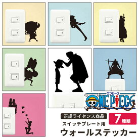 ONE PIECE ワンピース スイッチプレート用ウォールステッカー（Wall Story）名場面ステッカー 台紙サイズH145mm×W100mm