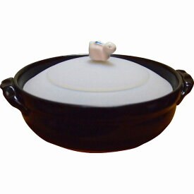 シリコンふた付き 土鍋（L）●カラ－／黒