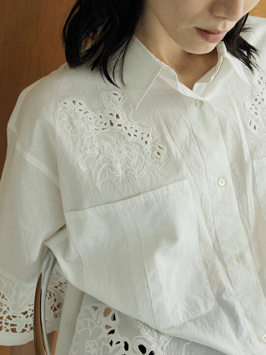 楽天市場】【土日も即日発送】anuke アンヌーク Cutwork Lace Shirts 