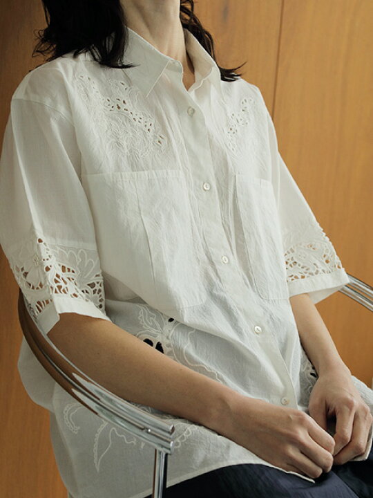 楽天市場】【土日も即日発送】anuke アンヌーク Cutwork Lace Shirts 