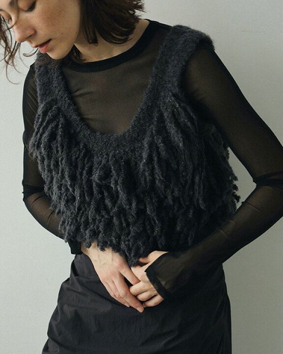 楽天市場】【SOLD OUT】anuke アンヌーク Fringe Knit Bustier 
