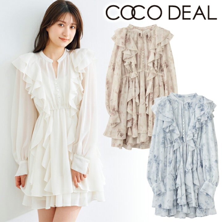 楽天市場】【予約商品】COCODEAL ココディール フリルミニワンピース  