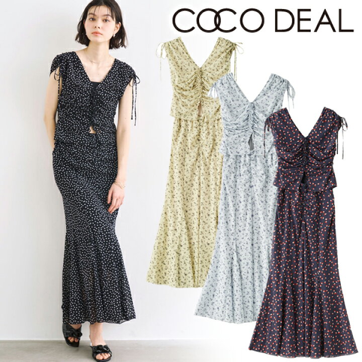 ココディール メッシュプリントギャザーワンピース サイズ1 ココ  