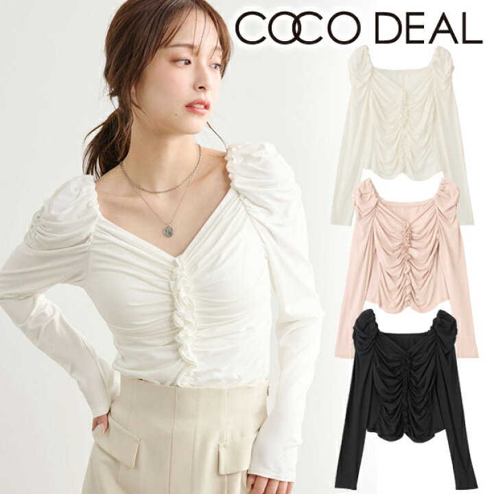 楽天市場】【SOLD OUT】COCODEAL ココディール フリルドレープトップス 