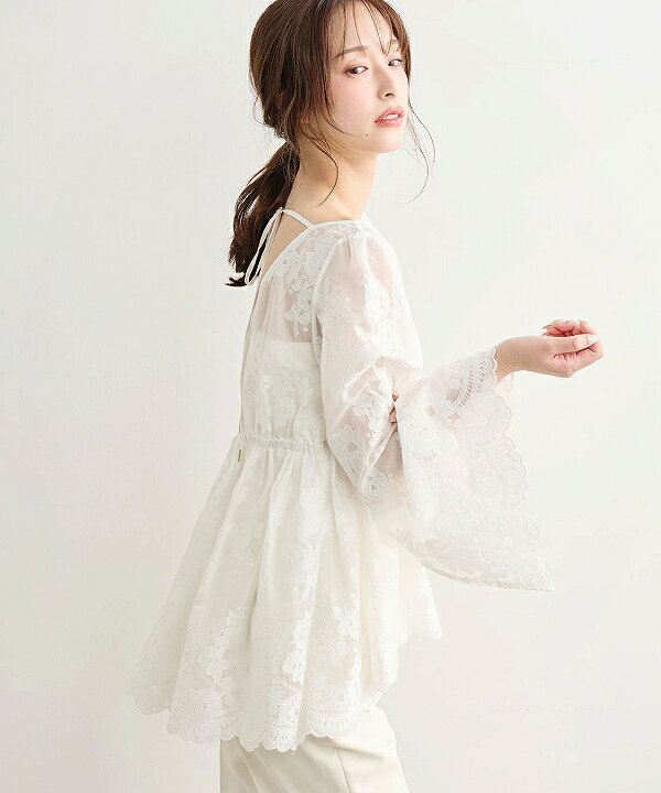 楽天市場】【SOLD OUT】COCODEAL ココディール フラワー刺繍ブラウス 