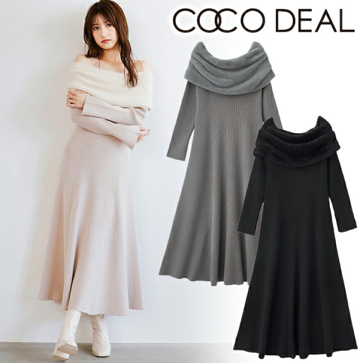 楽天市場】【即日発送】COCODEAL ココディール フェザーオフショルA 