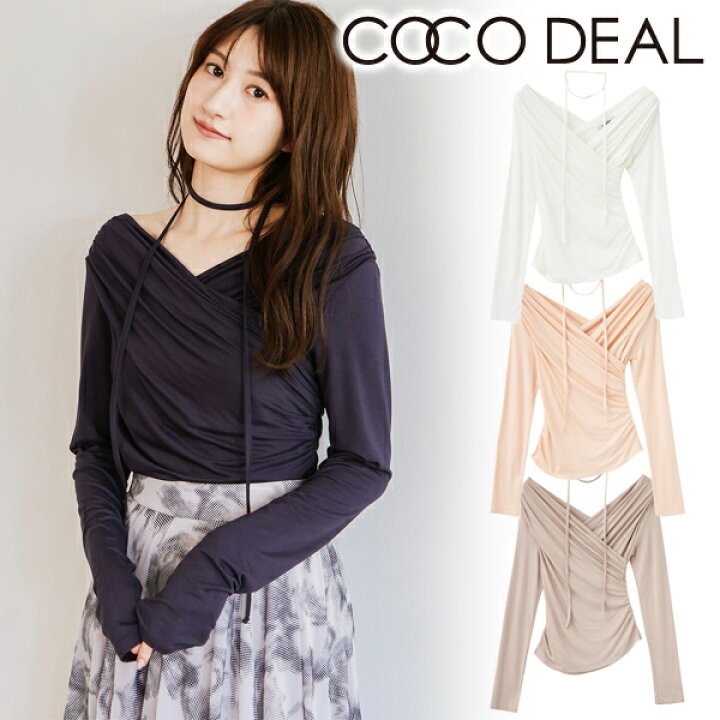 楽天市場】【即日発送】COCODEAL ココディール リボンタイ付きドレープ  