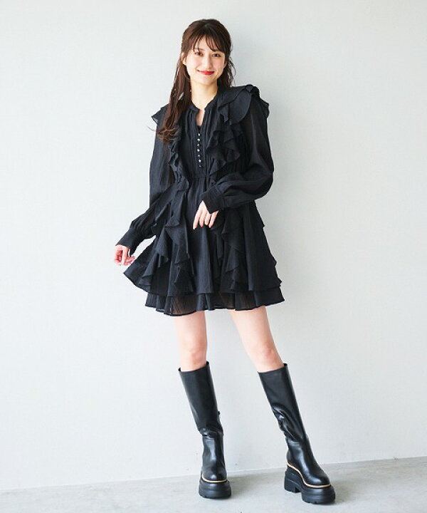 楽天市場】【即日発送】COCODEAL ココディール フリルミニワンピース  