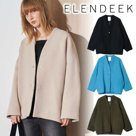 【SALE50%OFF】【即日発送】ELENDEEK エレンディーク FORM SHORT WOOL CT 512360000001 フォームショートコート 23FW 2023秋冬 新作 キャンセル返品不可 あす楽