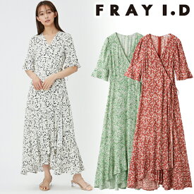 【再入荷！】【期間限定10%OFF】【即日発送】FRAY I.D フレイアイディー ヴィスコースプリントカシュクールワンピース FWFO241081 24SS 2024春夏 新作 キャンセル返品不可 あす楽