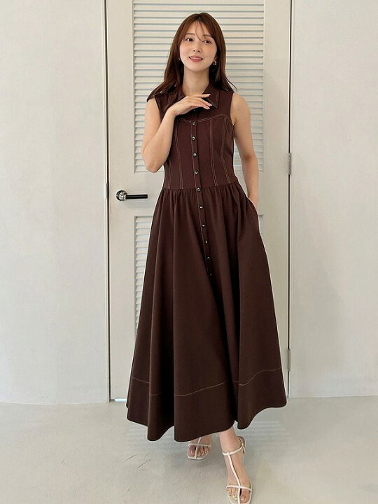 SNIDEL - 【正規品】snidel Sustainableリボンプリントワンピース 0の 