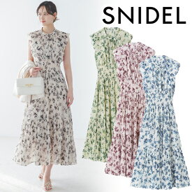 【期間限定10%OFF+エントリーでP2倍】【土日も即日発送】SNIDEL スナイデル Sustainableフリルワンピース SWFO261069 26SS 2026春夏 新作 キャンセル返品不可