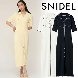 �y���Ԍ���10%OFF+�G���g���[��P2�{�z�y���������zSNIDEL �X�i�C�f�� �t�����g�{�^���j�b�g�����s�[�X SWNO261158 26SS 2026�t�� �V�� �L�����Z���ԕi�s��