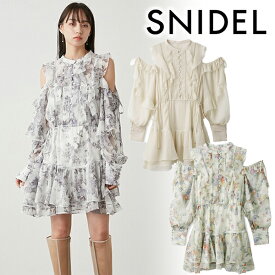 【SOLD OUT】【期間限定10%OFF】SNIDEL スナイデル プリントフリルシフォンミニワンピース SWFO241079 24SS 2024春夏 新作 キャンセル返品不可