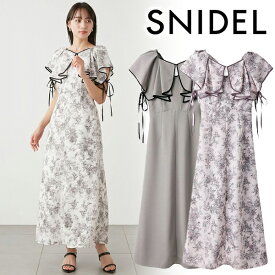 【スーパーSALE20%OFF+WエントリーでP3倍】【即日発送】SNIDEL スナイデル ラッフルボレロパイピングワンピース SWFO242005 24SS 2024春夏 新作 キャンセル返品不可