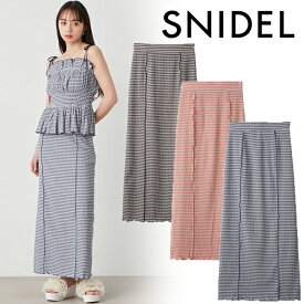 【スーパーSALE12%OFF+WエントリーでP3倍】【即日発送】SNIDEL スナイデル ギンガムメロースカート SWCS242055 24SS 2024春夏 新作 キャンセル返品不可 あす楽