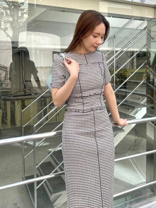 ギンガムメローワンピース 0size snidel 合し 