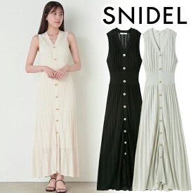 【期間限定10%OFF】【予約商品】SNIDEL スナイデル /クロシェ風シアーニットワンピース SWNO244055 6月末～7月末入荷予定 後払い決済利用不可 24SS 2024春夏 新作 キャンセル返品不可 予約