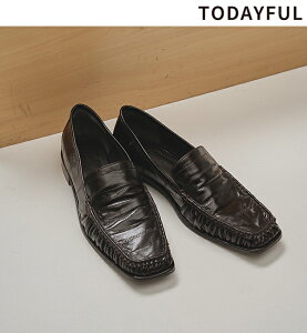 �y�ǉ����Y����z�y�\�񏤕i�zTODAYFUL �g�D�f�C�t�� Squaretoe Gather Loafers 12521007 �X�N�G�A�M���U�[���[�t�@�[ 4�����`5�������ח\�� �㕥�����ϗ��p�s�� 2026spring/summer 2026�t�� �V�� �L�����Z����
