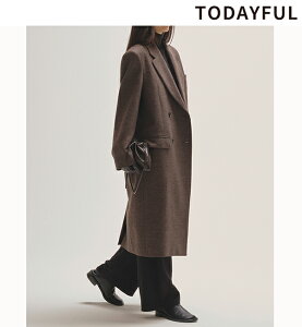 �ySALE30%OFF+�G���g���[��P3�{�z�y���������zTODAYFUL �g�D�f�C�t�� Wool 100% Chester Coat 12520005 �E�[��100%�`�F�X�^�[�R�[�g 2025winter 2025�~ �V�� �L�����Z���ԕi�s��