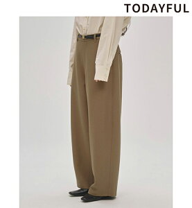 �ySALE30%OFF+�G���g���[��P3�{�z�y���������zTODAYFUL �g�D�f�C�t�� Wide Cocoon Trousers 12520722 ���C�h�R�N�[���g���E�U�[�Y 2025winter 2025�~ �V�� �L�����Z���ԕi�s��