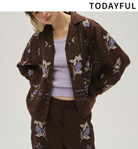 �y���������zTODAYFUL �g�D�f�C�t�� Embroidery Patchwork Shirts 12610428 �G���u���C�_���[�p�b�`���[�N�V���c 2026spring/summer 2026�t�� �V�� �L�����Z���ԕi�s��