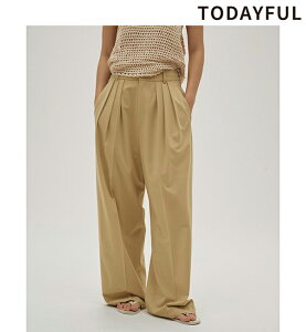 �y���������zTODAYFUL �g�D�f�C�t�� Dry Touch Tuck Trousers 12610705 �h���C�^�b�`�^�b�N�g���E�U�[�Y 2026spring/summer 2026�t�� �V�� �L�����Z���ԕi�s��