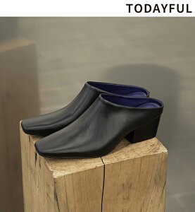 �y�\�񏤕i�zTODAYFUL �g�D�f�C�t�� Squaretoe Leather Sabot 12521020 9�����`10�������ח\�� �㕥�����ϗ��p�s�� 2026Prefall 2026�H�~ �V�� �L�����Z���ԕi�s��