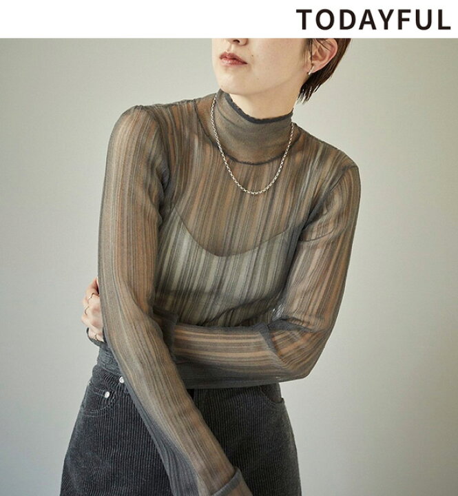 楽天市場】【即日発送】TODAYFUL トゥデイフル Sheer Randomrib Knit 