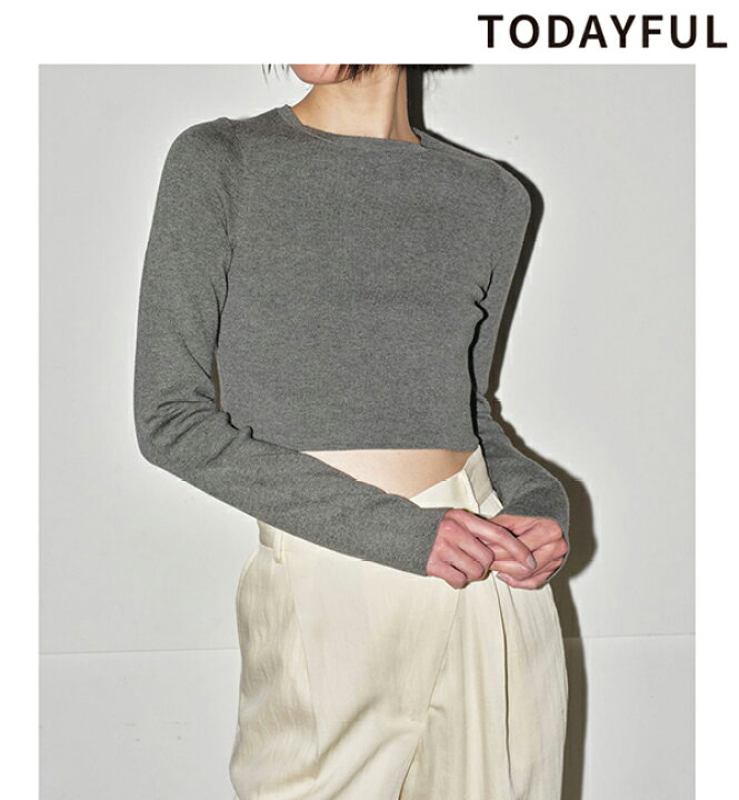 楽天市場】【SOLD OUT】TODAYFUL トゥデイフル Cropped Smooth Knit 
