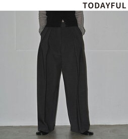 【予約商品】TODAYFUL トゥデイフル Bonding Wide Trousers 12420710 ボンディングワイドトラウザーズ 9月末～10月末入荷予定 後払い決済利用不可 2024PreFall 2024秋冬 新作 キャンセル返品不可 予約