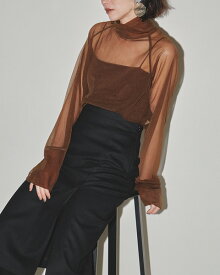 【SALE40%OFF+エントリーでP2倍】【即日発送】TODAYFUL トゥデイフル Sheer Turtle Tops 12320617 シアータートルトップス 23FW 2023冬 新作 キャンセル返品不可