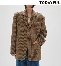 【予約商品】TODAYFUL トゥデイフル Wool100% Check Jacket 12420109 ウール100%チェックジャケット 10月上～11月上入荷予定 後払い決済利用不可 2024winter 2024秋冬 新作 キャンセル返品不可 予約