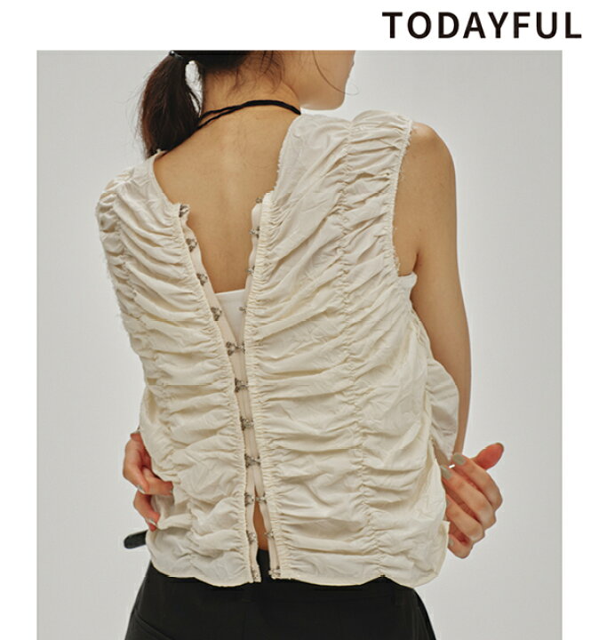 楽天市場】【予約商品】TODAYFUL トゥデイフル Piping Shirring Blouse  