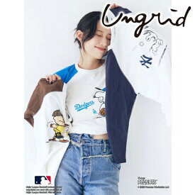 【SALE50%OFF】【即日発送(火曜除く)】Ungrid アングリッド 【MLB×PEANUTS】ラグランTee 112542779701 ネコポス送料無料 25FW 2025秋冬 新作 キャンセル返品不可