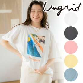 【期間限定12%OFF】【即日発送】Ungrid アングリッド フォトビッグロゴTee 112422723501 ネコポス送料無料 24SS 2024春夏 新作 キャンセル返品不可 あす楽