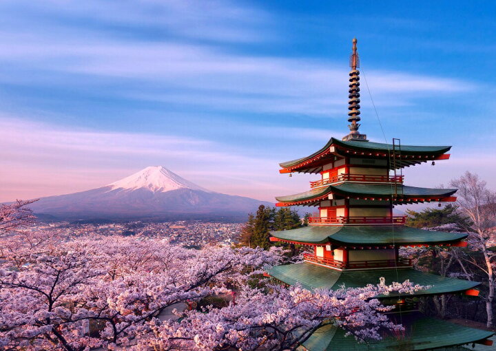 楽天市場 絵画風 壁紙ポスター はがせるシール式 桜富士 新倉山浅間公園の桜と五重の塔 富士山 さくら キャラクロ Fjs 013a2 版 594mm 4mm 建築用壁紙 耐候性塗料 インテリア レアルインターショップ