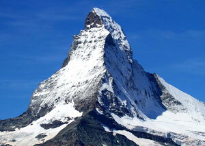 絵画風 壁紙ポスター (はがせるシール式) マッターホルン 鹿の角 アルプス山脈 キャラクロ MTH-002A2 (A2版 594mm×420mm) <日本製> ウォールステッカー お風呂ポスター