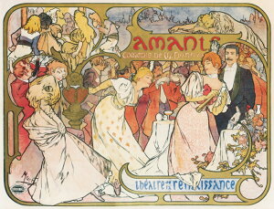 G敗 ǎ|X^[ (͂V[) ytTCYŁz AtHXE~V l 1895N A[k[H[ LN K-MCH-070S2 (594mm×452mm) { EH[XebJ[ 