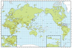 絵画風 壁紙ポスター (はがせるシール式) 世界地図 メルカトル図法 キャラクロ WMP-006S1 (860mm×576mm) ＜日本製＞ ウォールステッカー お風呂ポスター