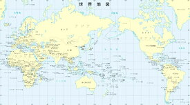 絵画風 壁紙ポスター (はがせるシール式) 世界地図 メルカトル図法 キャラクロ WMP-010S1 (1043mm×576mm) ＜日本製＞ ウォールステッカー お風呂ポスター