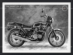 �ё��敗 �ǎ��|�X�^�[ (�͂�����V�[����) �J���T�L KZ1000 Mk.2 -THE SPIRIT OF Z-�y���ʉ�d�l�^�z������z �L�����N�� BP024-A-SGF2 (594mm×442mm) �����{���� �E�H�[���X�e�b�J�[ �����C�|�X�^�[