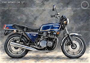 �ё��敗 �ǎ��|�X�^�[ (�͂�����V�[����) �J���T�L KZ1000 Mk.2 -THE SPIRIT OF Z-�y���ʉ�d�l�z �L�����N�� BP024-C-A2 (A2�� 594mm×420mm) �����{���� �E�H�[���X�e�b�J�[ �����C�|�X�^�[