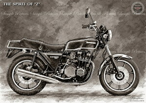 �ё��敗 �ǎ��|�X�^�[ (�͂�����V�[����) �J���T�L KZ1000 Mk.2 -THE SPIRIT OF Z-�y���ʉ�d�l�z �L�����N�� BP024-H-A2 (A2�� 594mm×420mm) �����{���� �E�H�[���X�e�b�J�[ �����C�|�X�^�[