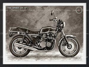 �ё��敗 �ǎ��|�X�^�[ (�͂�����V�[����) �J���T�L KZ1000 Mk.2 -THE SPIRIT OF Z-�y���ʉ�d�l�^�z������z �L�����N�� BP024-H-SGF1 (784mm×585mm) �����{���� �E�H�[���X�e�b�J�[ �����C�|�X�^�[