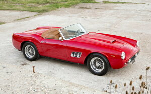 �G�敗 �ǎ��|�X�^�[ (�͂�����V�[����) �t�F���[�� 250GT SWB �X�p�C�_�[ �J���t�H���j�A 1961�N ���B���e�[�W Ferrari �L�����N�� F250-006W1 (���C�h�� 921mm×576mm) �����{���� �E�H�[���X�e�b�J�[ 