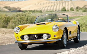 �G�敗 �ǎ��|�X�^�[ (�͂�����V�[����) �t�F���[�� 250GT SWB �X�p�C�_�[ �J���t�H���j�A 1961�N ���B���e�[�W Ferrari �L�����N�� F250-009W1 (���C�h�� 921mm×576mm) �����{���� �E�H�[���X�e�b�J�[ 