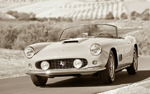 �G�敗 �ǎ��|�X�^�[ (�͂�����V�[����) �t�F���[�� 250GT SWB �X�p�C�_�[ �J���t�H���j�A 1961�N ���B���e�[�W Ferrari �Z�s�A �L�����N�� F250-009WS1 (���C�h�� 921mm×576mm) �����{���� �E�H�[���X�e