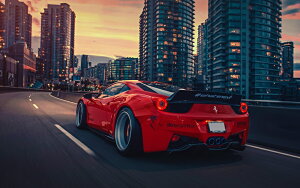 G敗 ǎ|X^[ (͂V[) tF[ 458C^A Liberty Walk bh X[p[J[ LN F458-012W1 (Ch 921mm×576mm) { EH[XebJ[ C|X^[